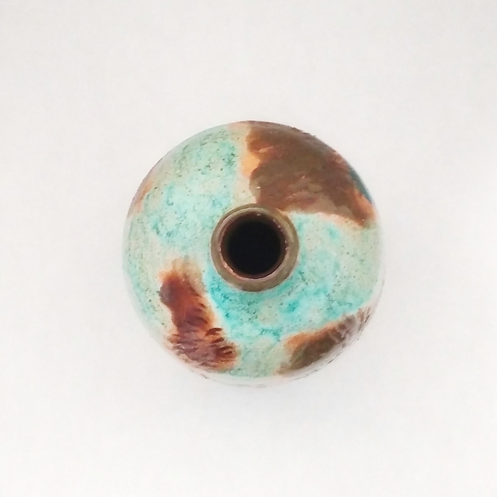 Signed JL mid century modern stoneware vase - Picture 4 of 8